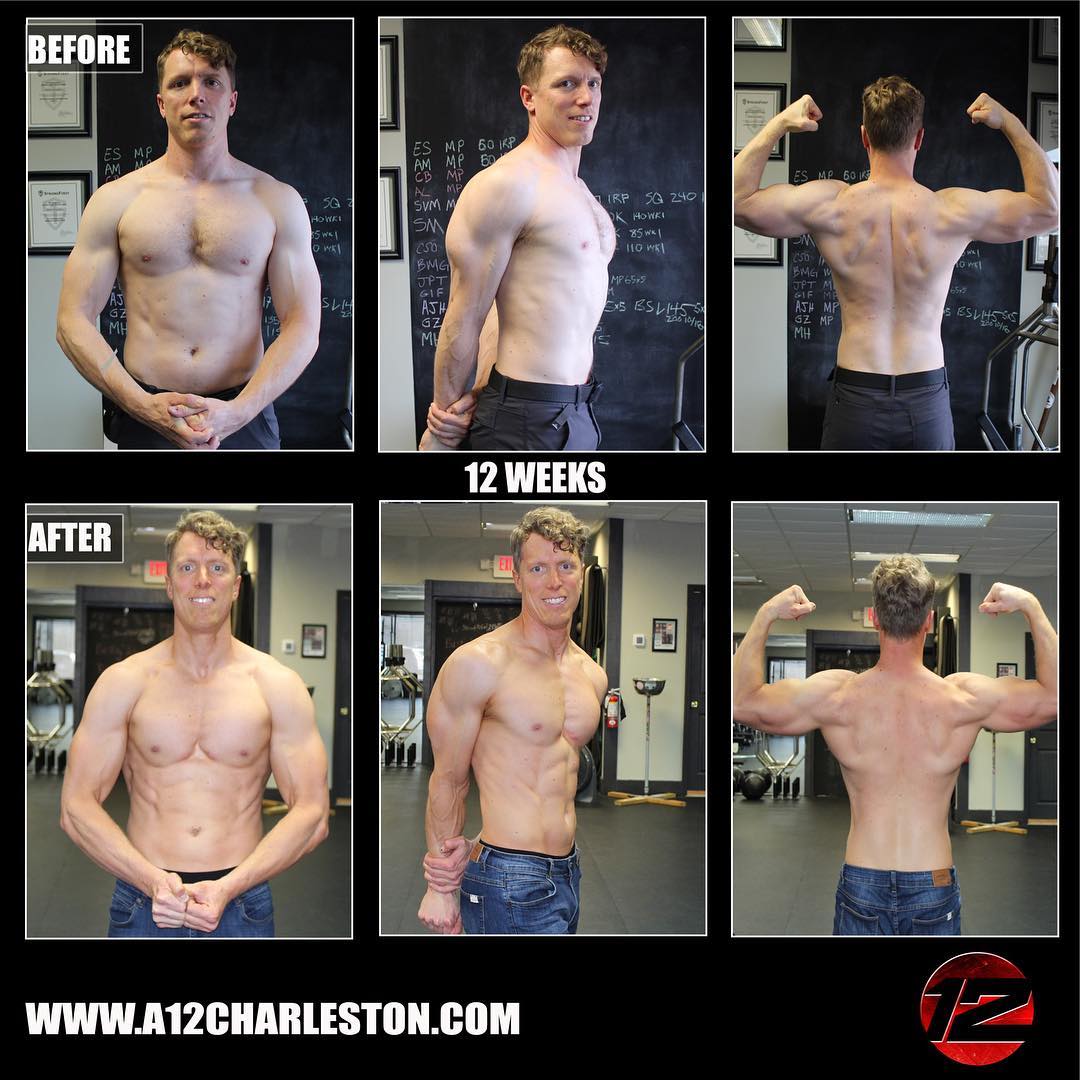 Before and after photos, side by side.