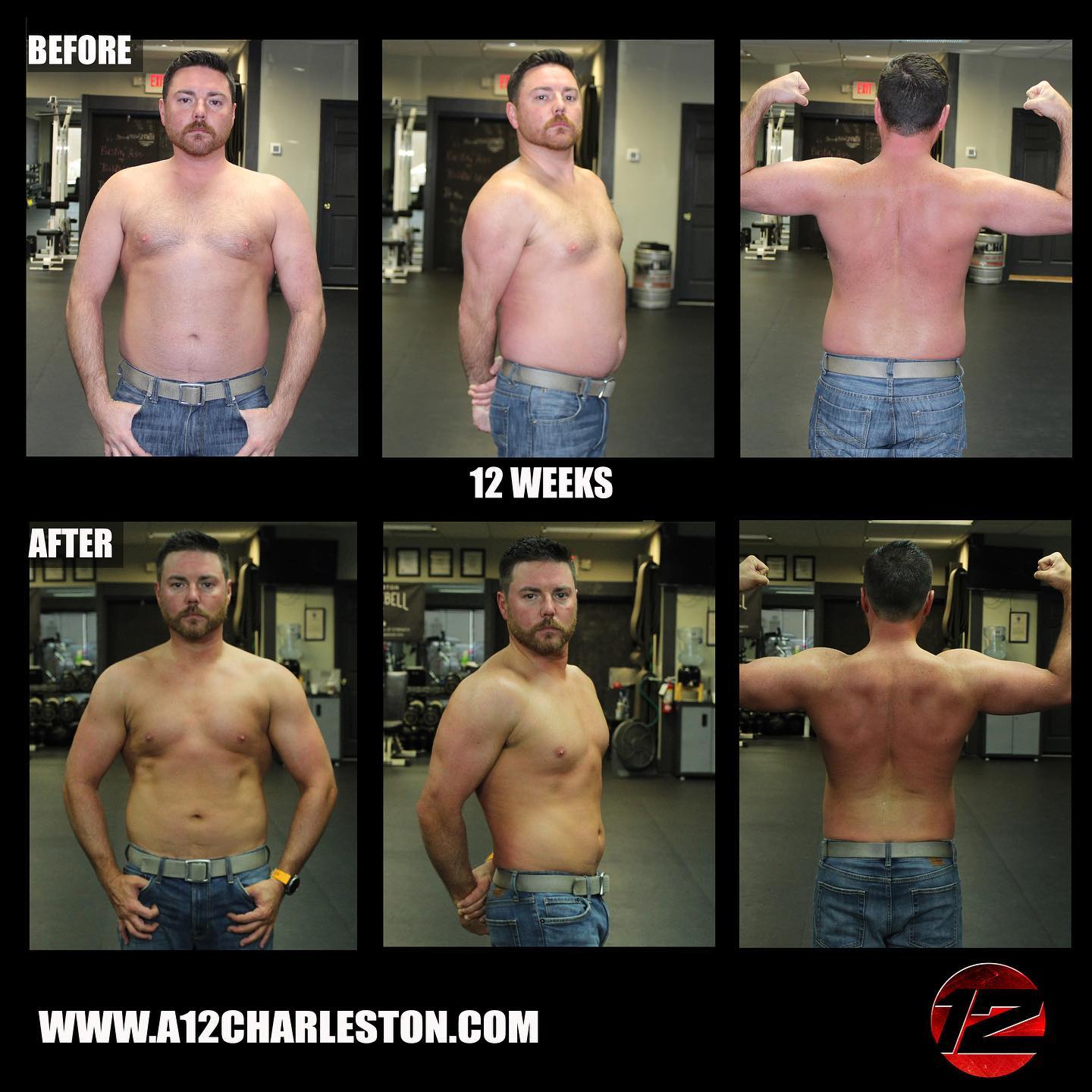 Before and after photos, side by side.