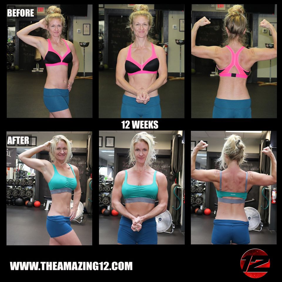 Mary Ann’s before and after photos from 12 weeks of The Amazing 12